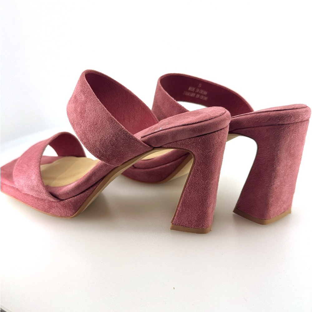 Jeffrey Campbell Danity Platforms in Dusty Rose Suede Pink - Heel Sandals size 5